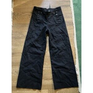 Men's Black Wide-Leg Pants